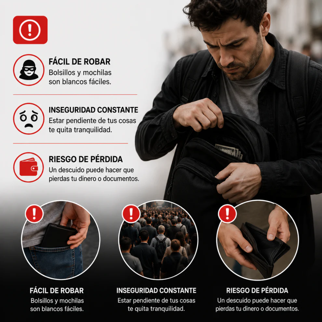 SafeVault™: Cinturón Antirrobo