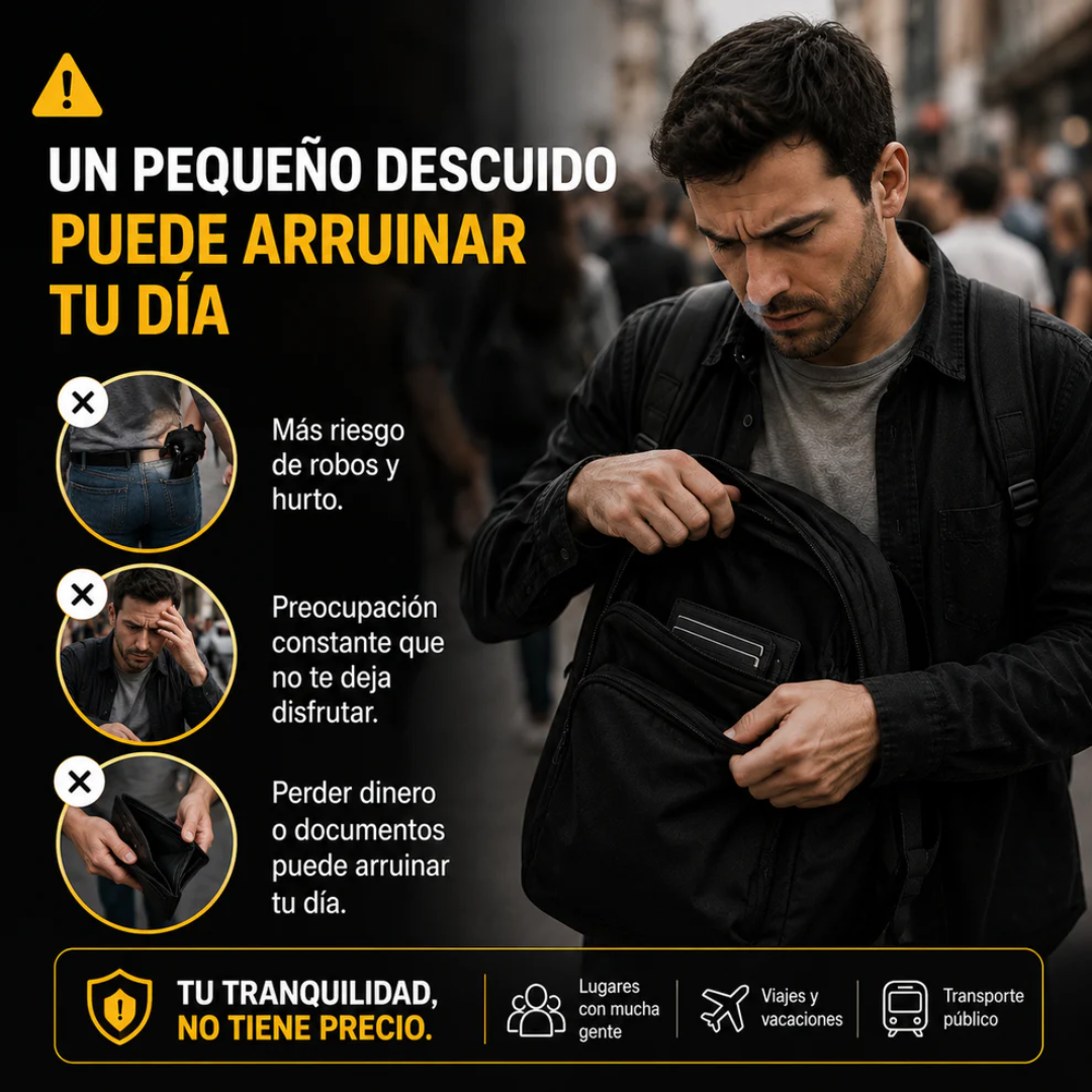 SafeVault™: Cinturón Antirrobo